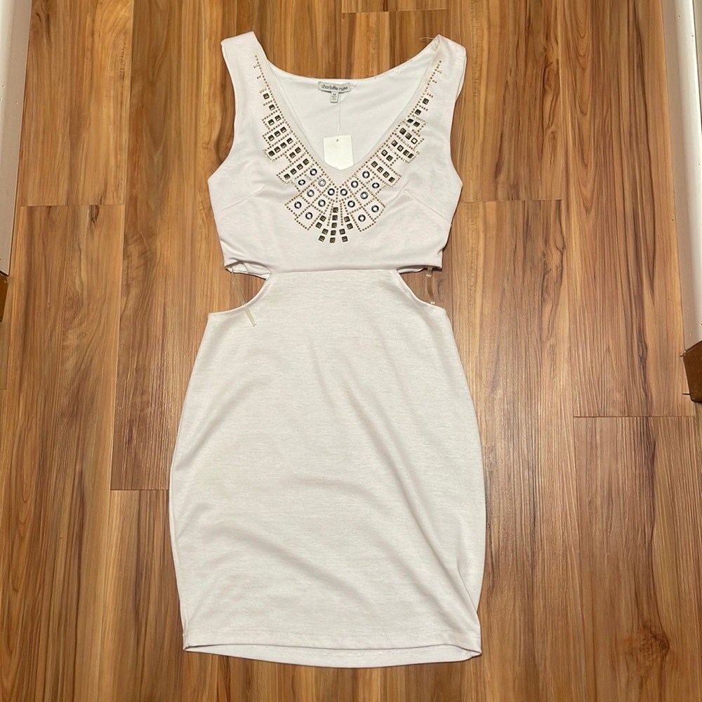 White cut out dress